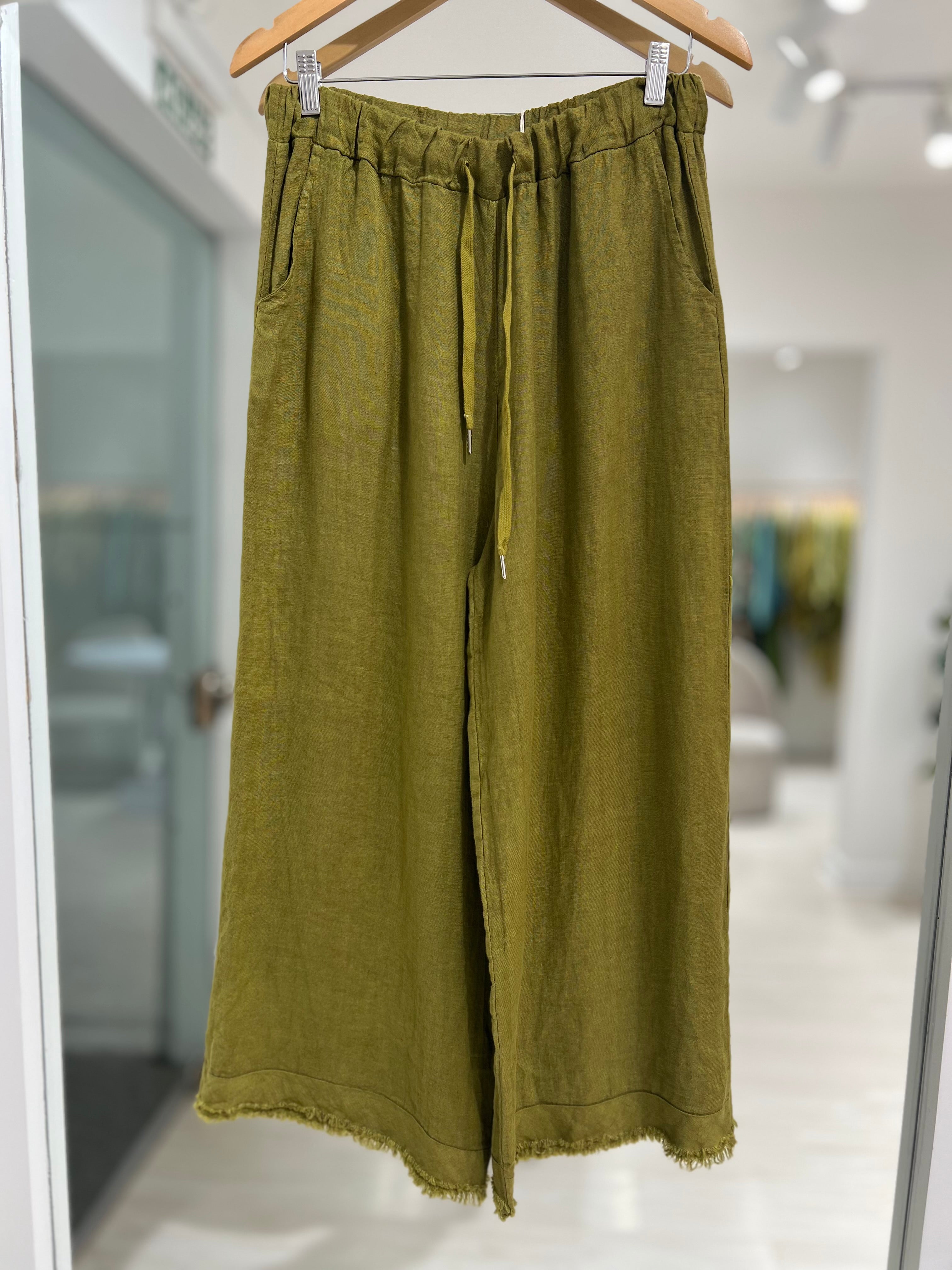 Pantalon Flecos verde pistacho