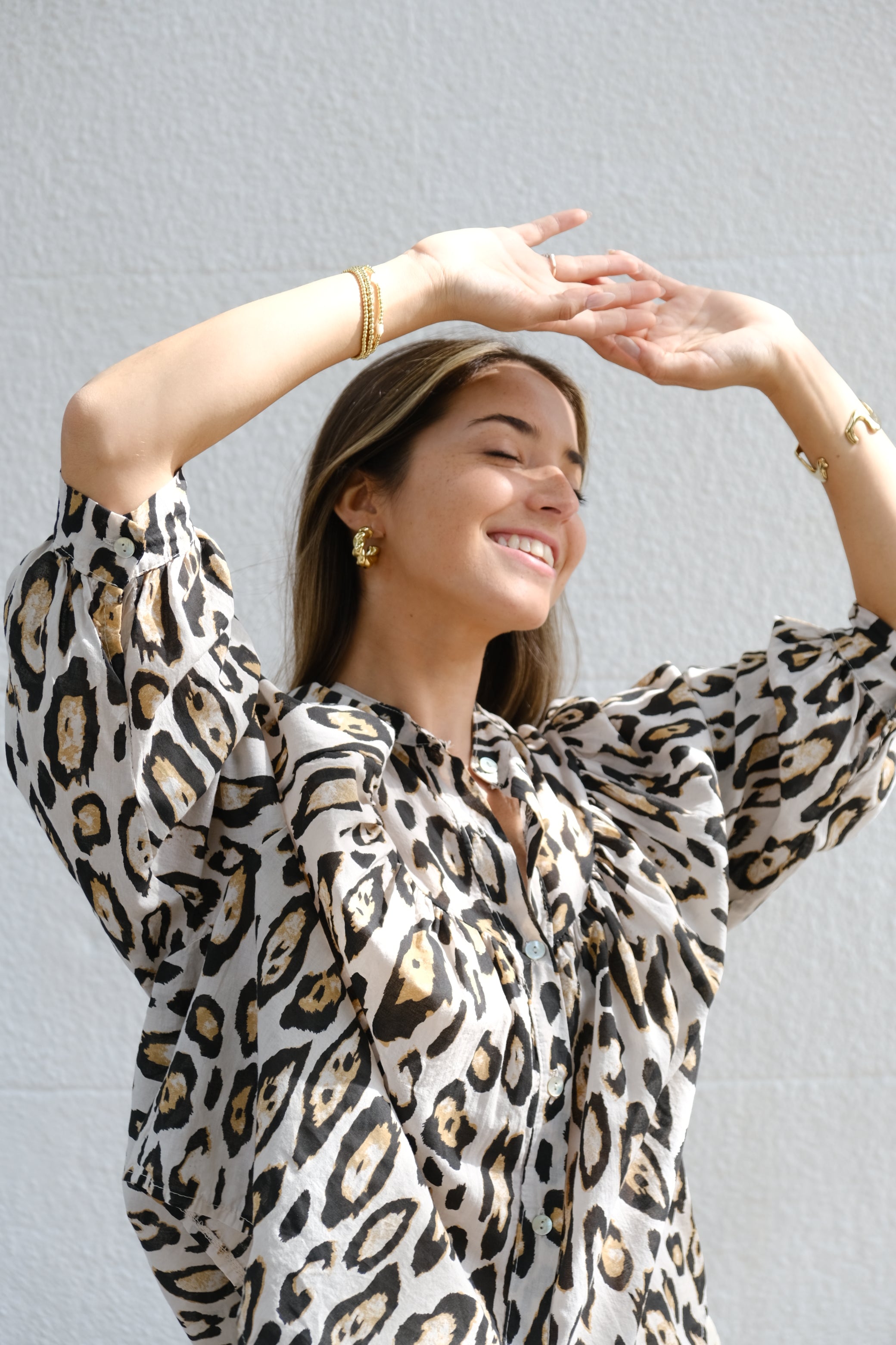 Camisa Agata Print Crudo