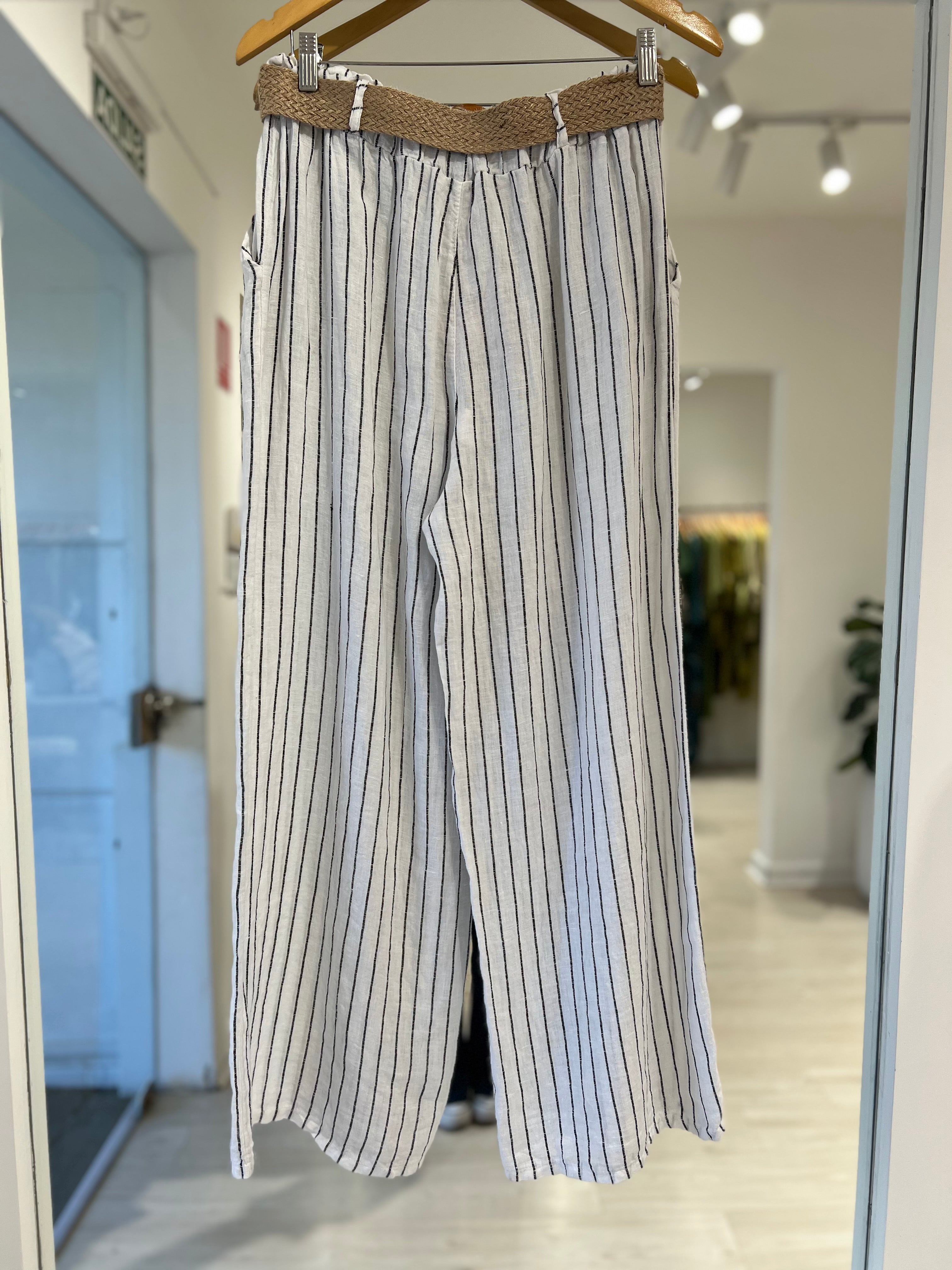 Pantalon Rayas Blanco