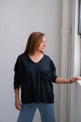 Remera Flor Negro