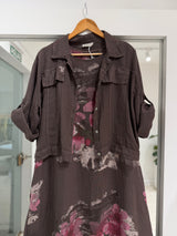 Set de vestido y casaca Chocolate