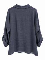 Camisa Libia azul marino