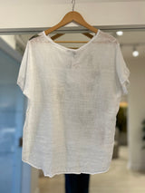 blusa Garzón flores rosa