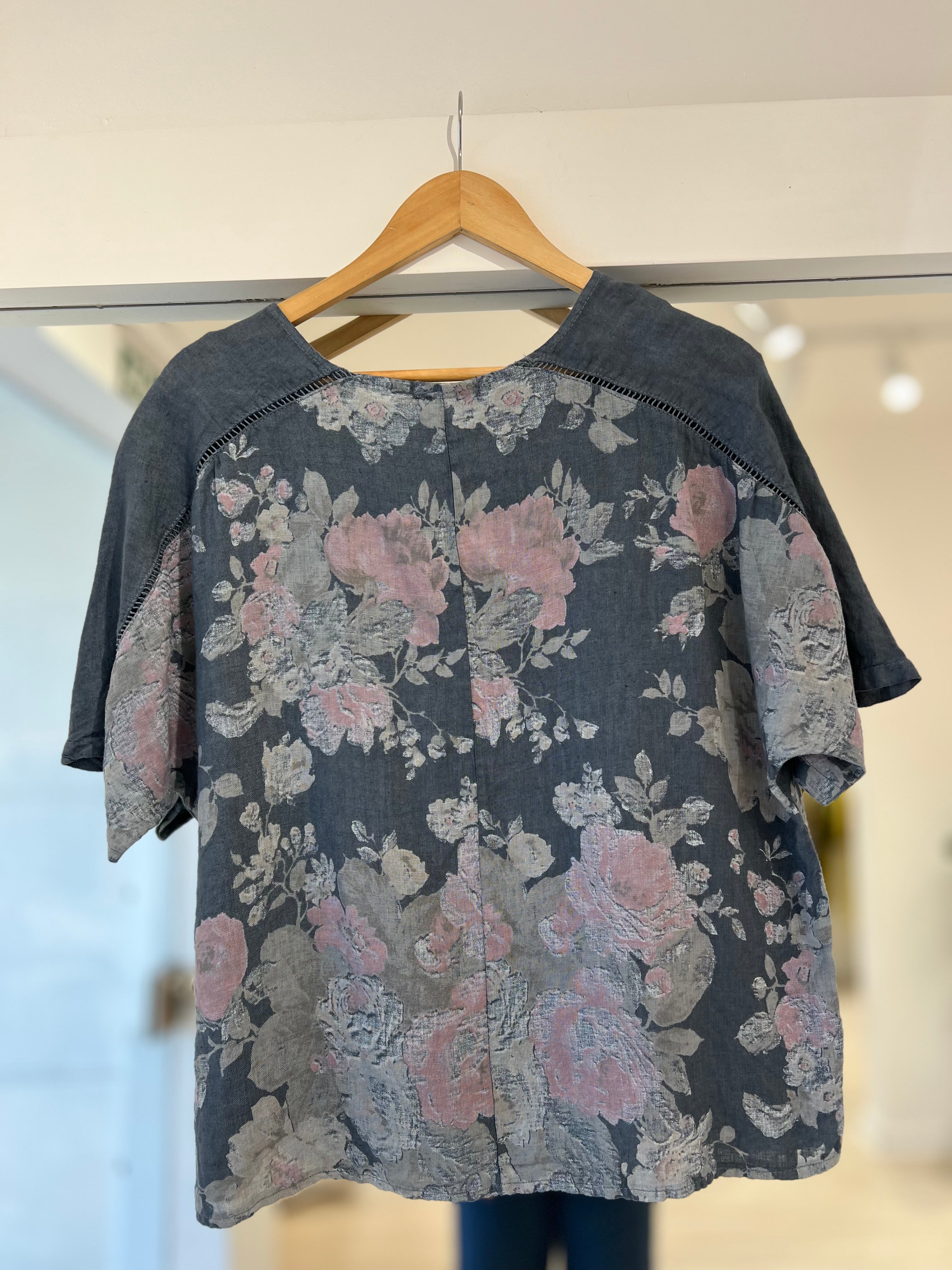 Blusa Garden azul jean