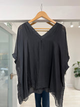 Blusa Solana gris oscuro