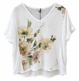 blusa Garzón flores verde