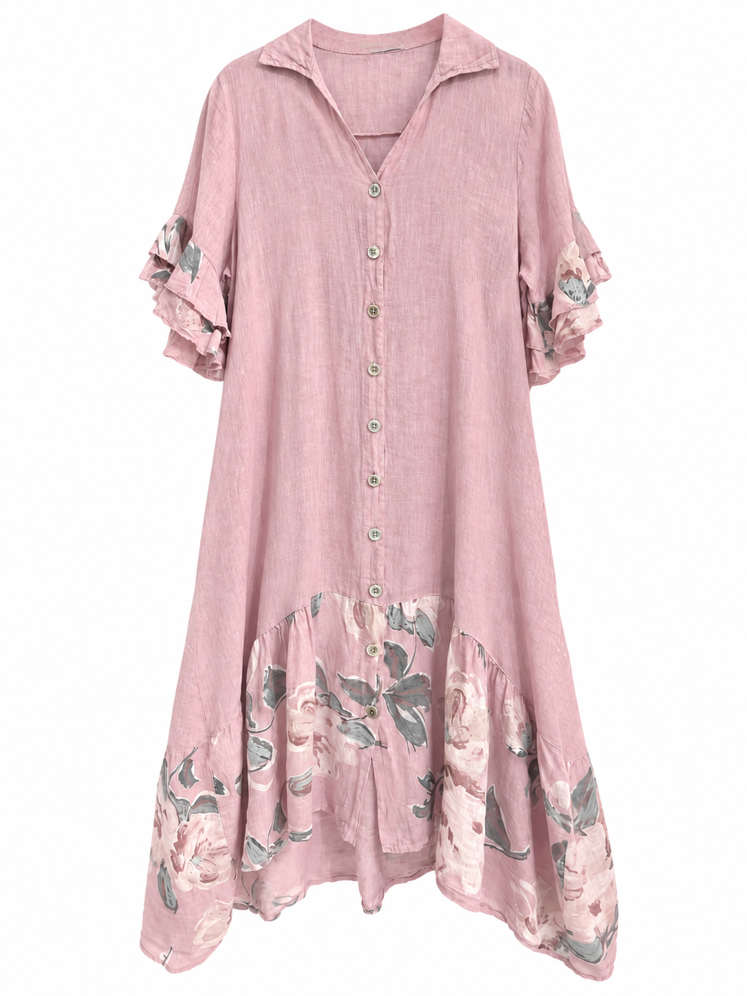 Vestido Flora rosa