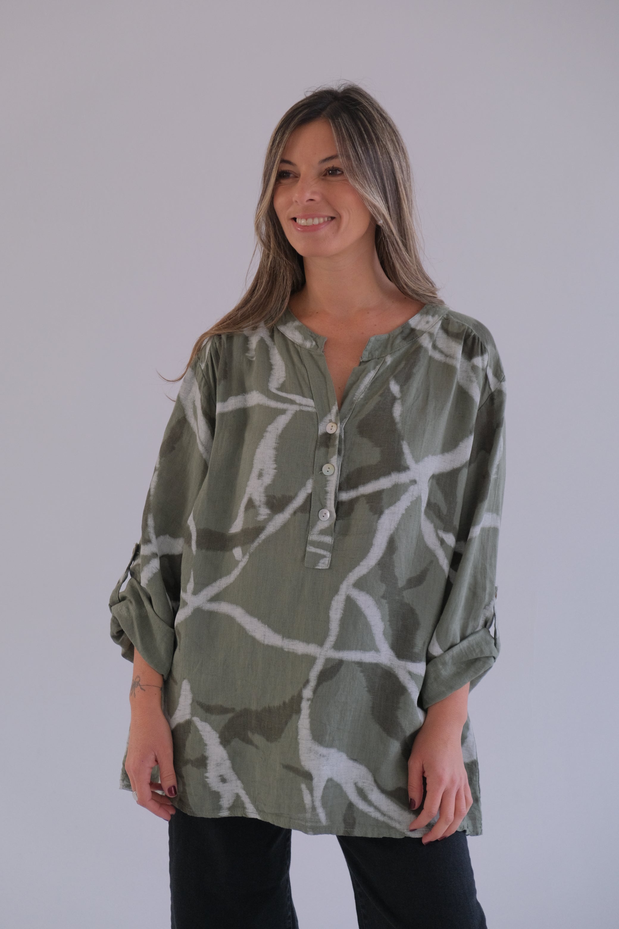 Camisa Batik Verde