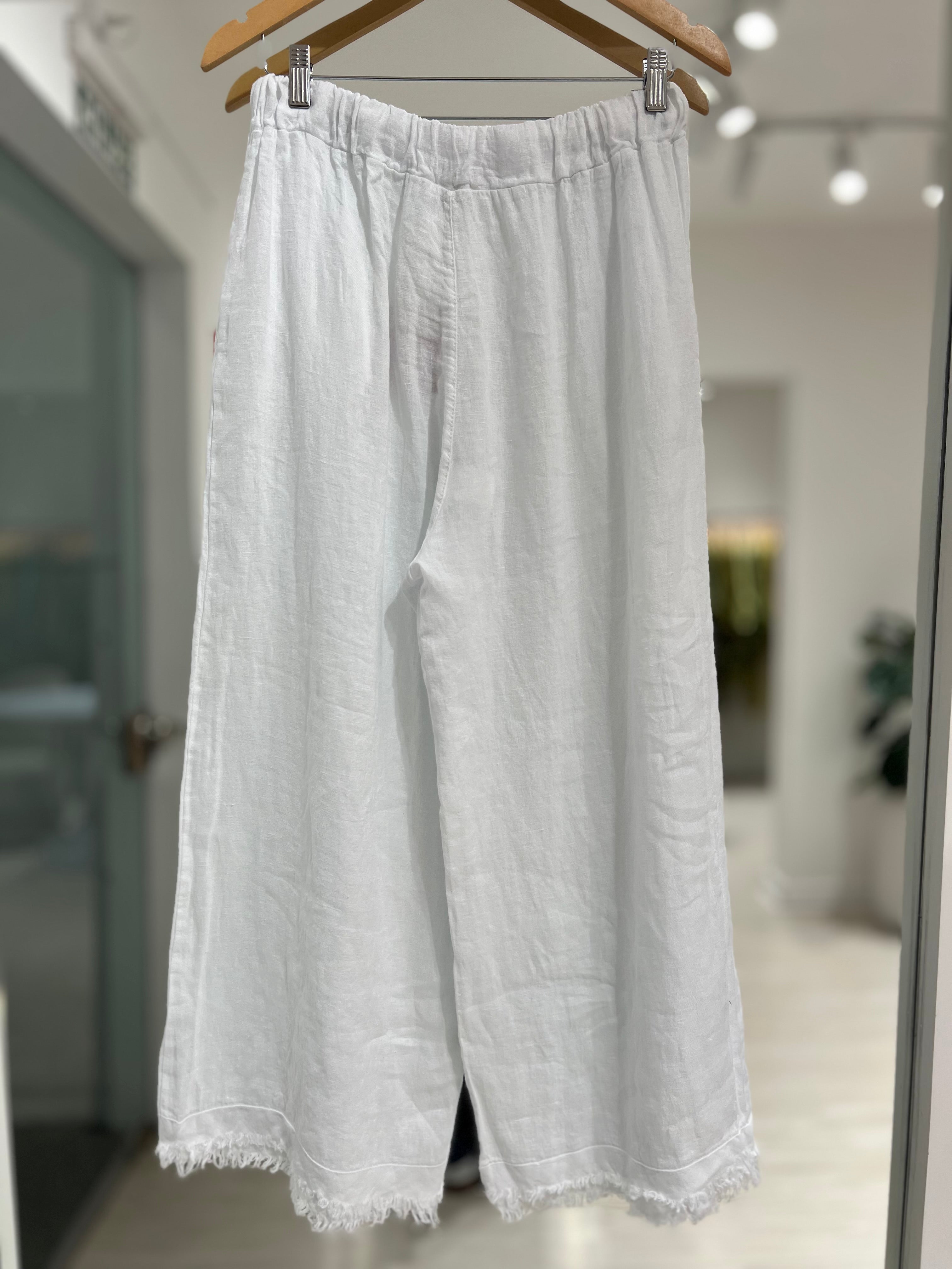 Pantalon Flecos Blanco