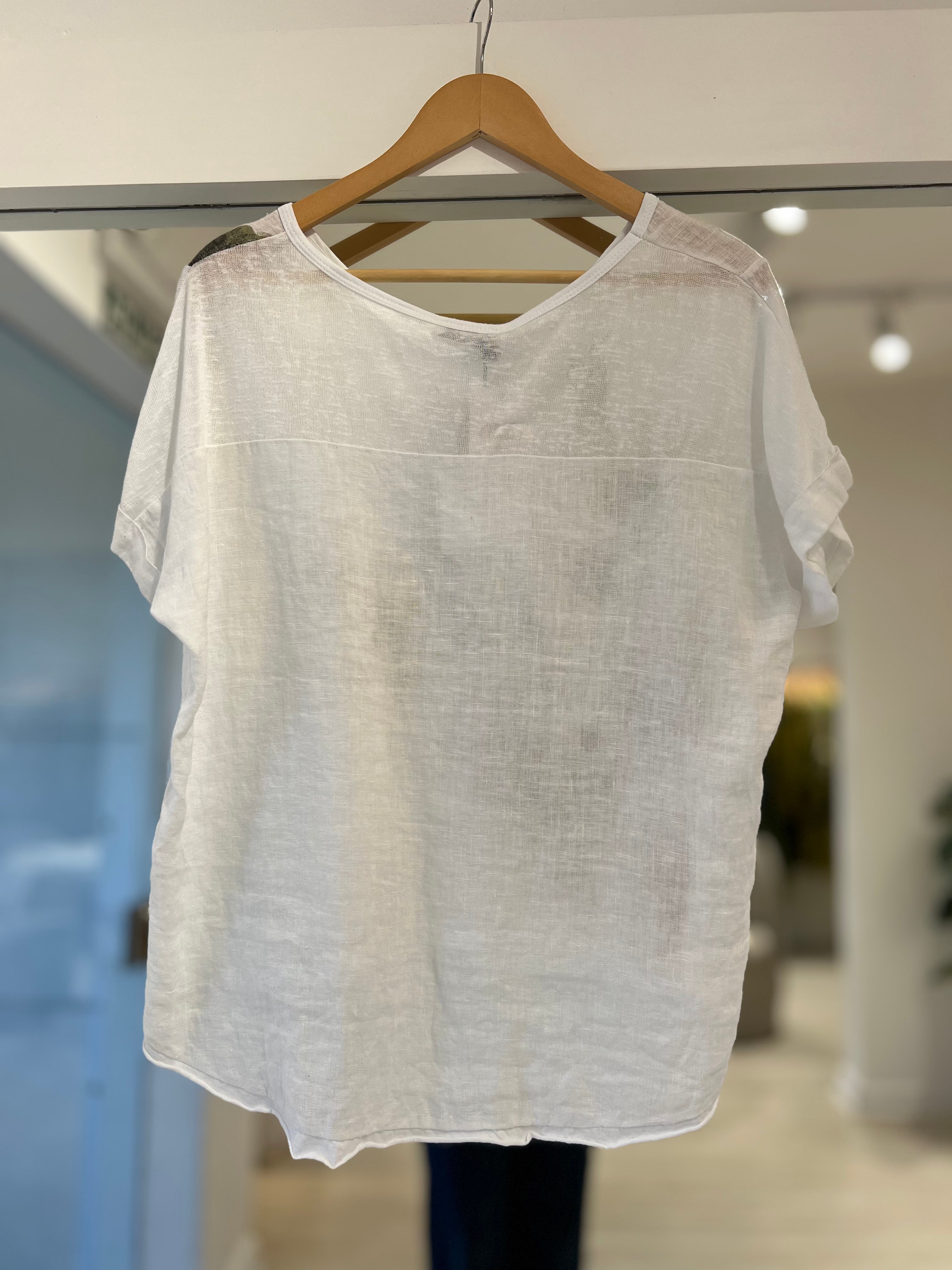 blusa Garzón flores verde