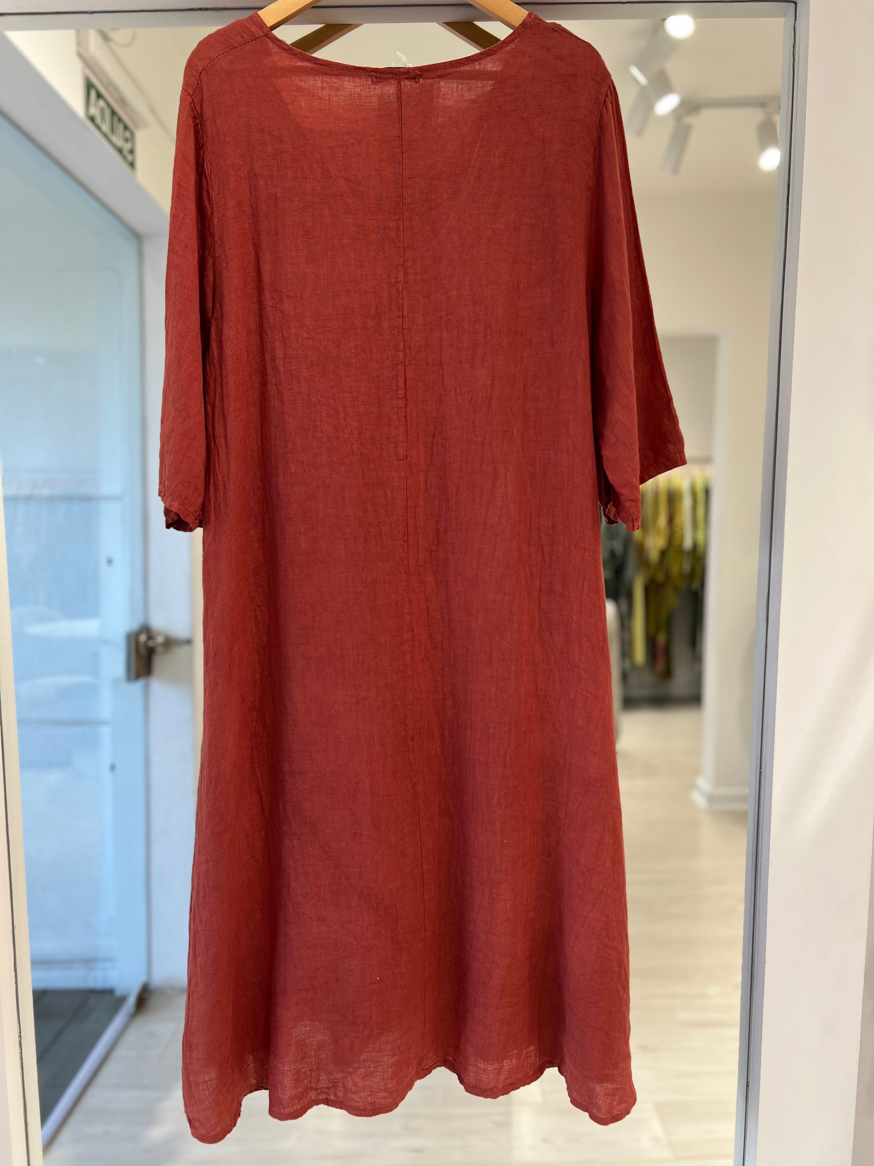 Vestido Magic Midi terracota