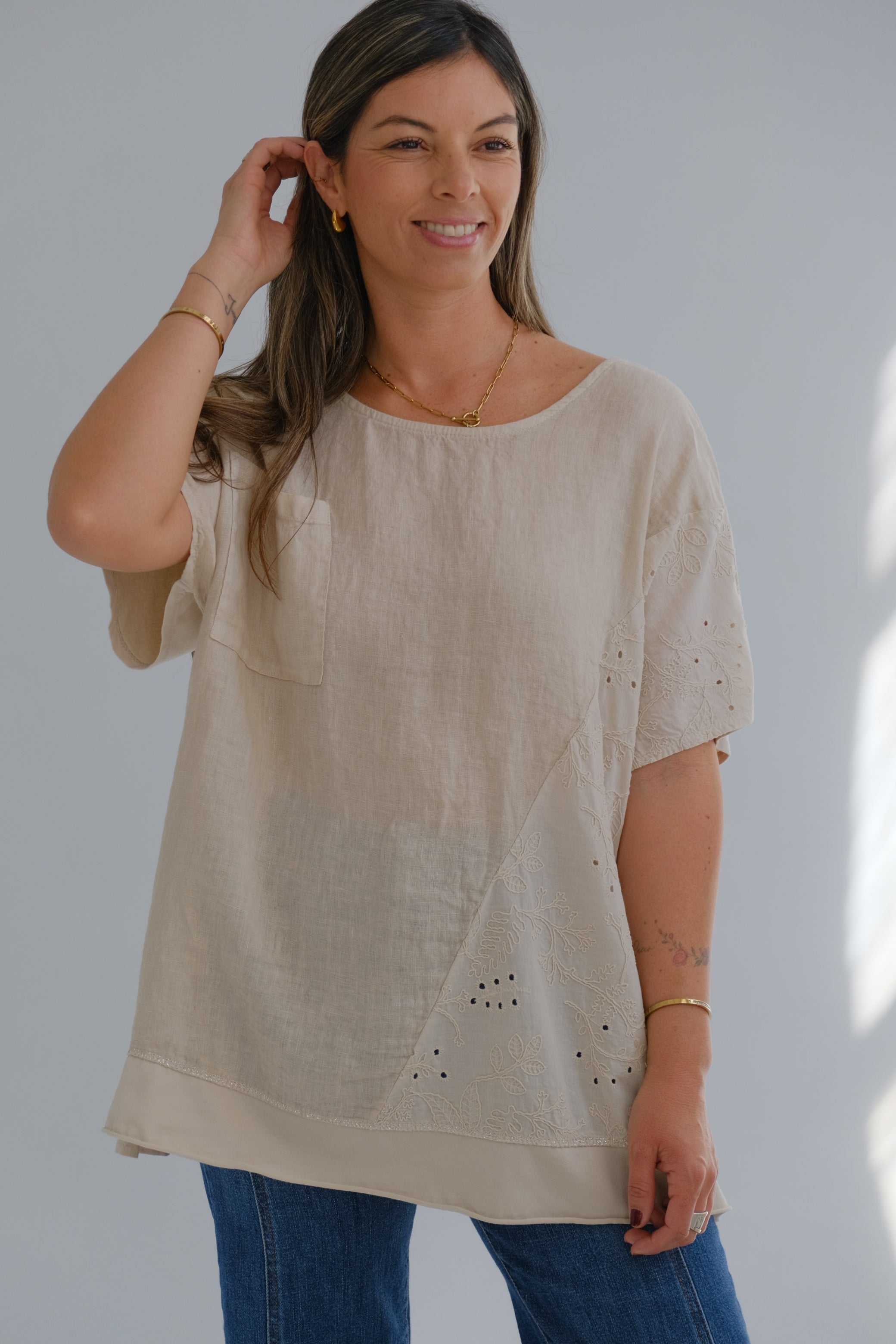 Blusa Azucena Beige