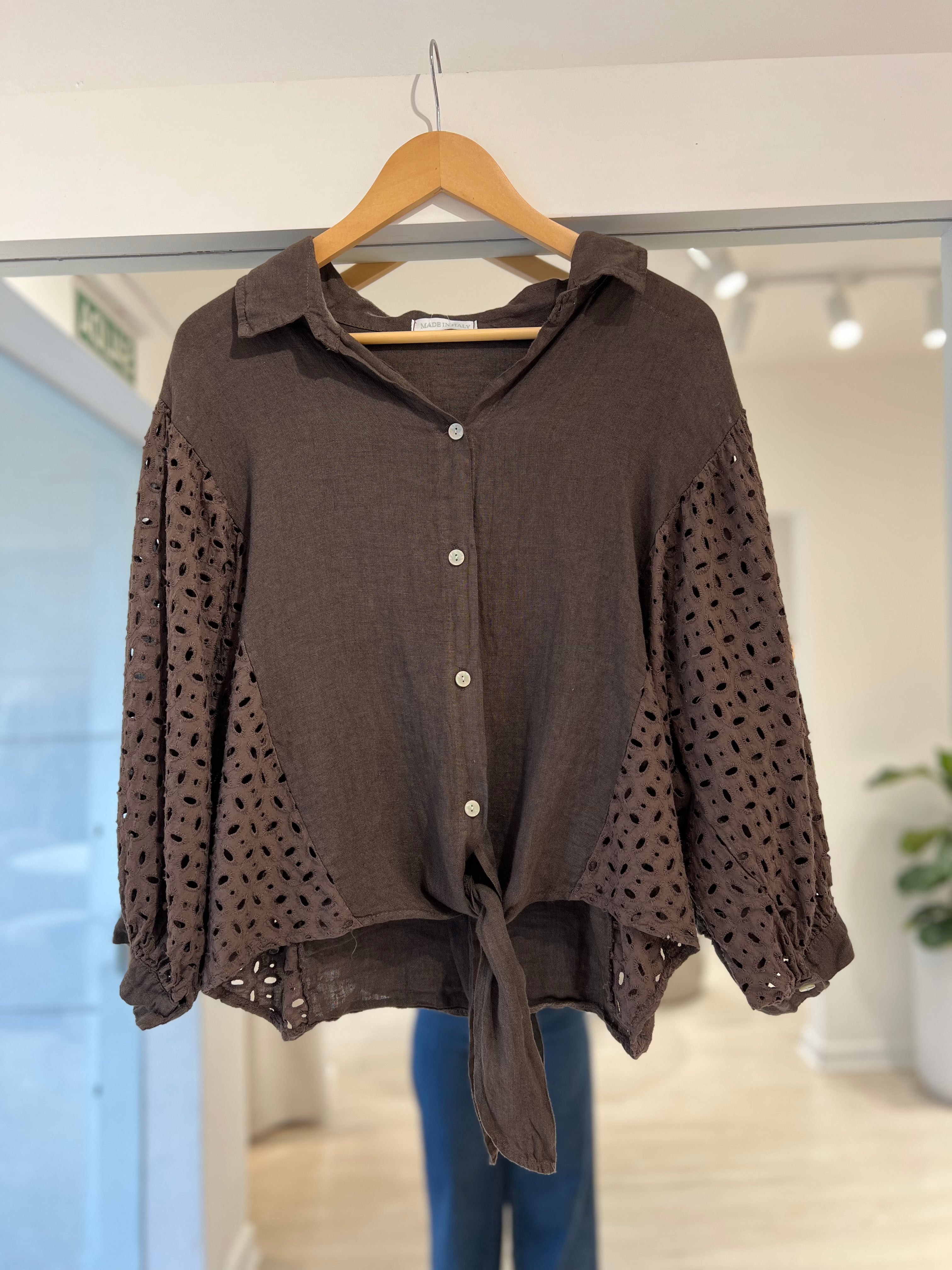 Camisa Mila chocolate