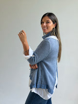 Sweater 3 en 1 celeste Jean