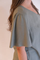 Blusa volado verde Cápsula