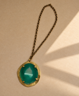 Collar Tano verde y dorado