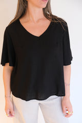 Blusa volado negro Cápsula