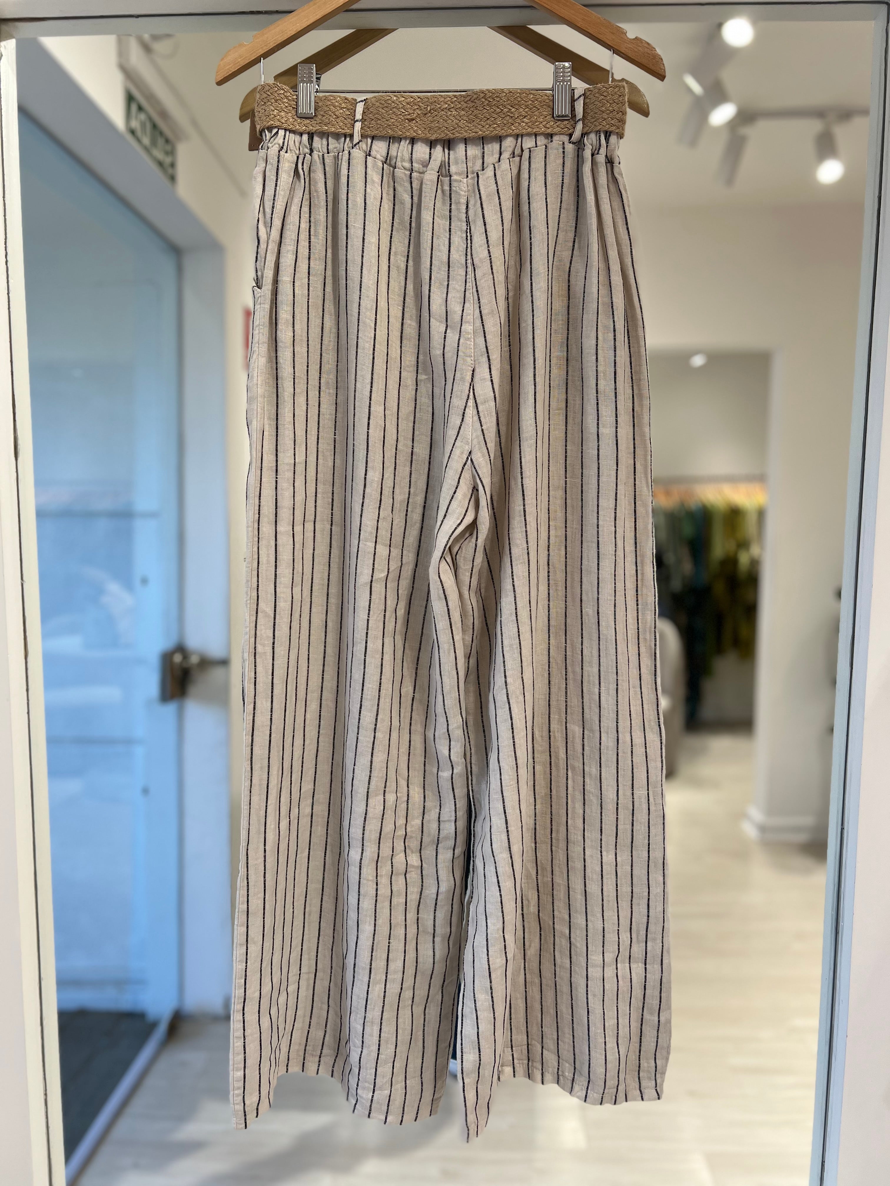 Pantalon Rayas Beige