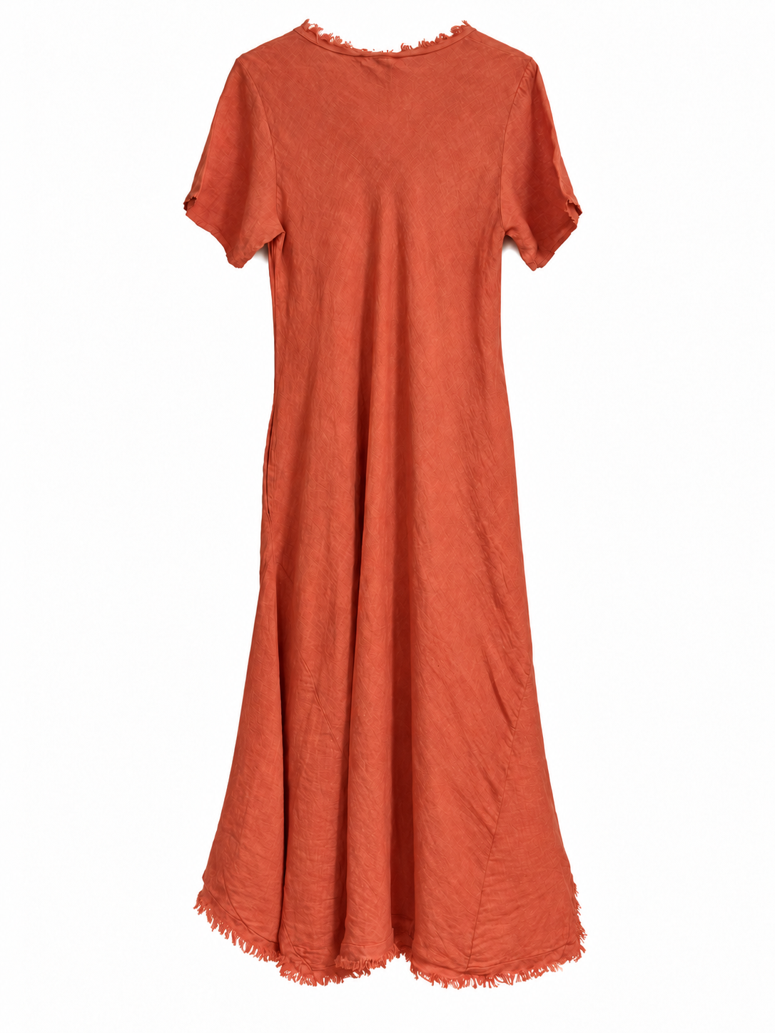 Vestido Magic Manga Corta Terracota