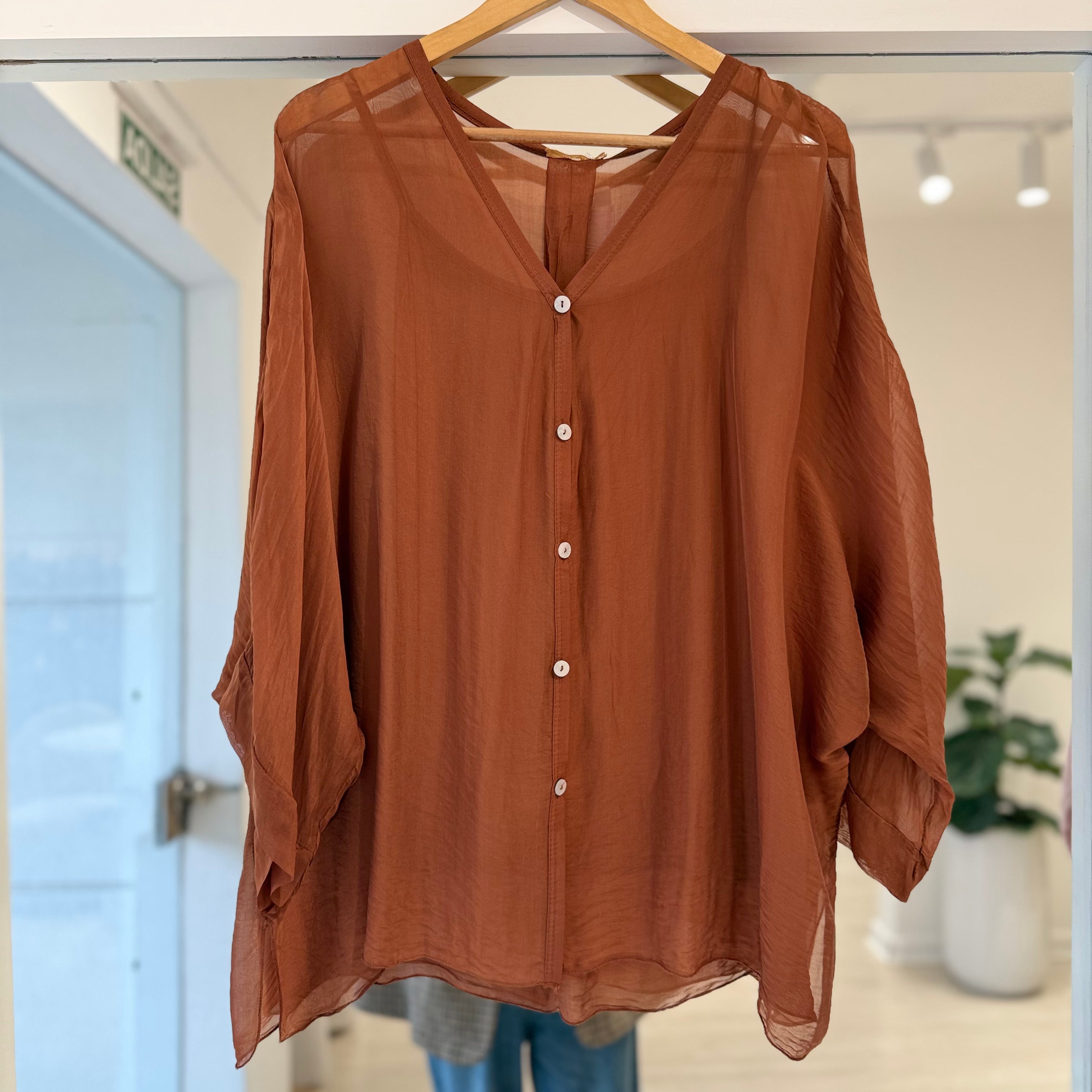 Camisa Cerdeña Terracota