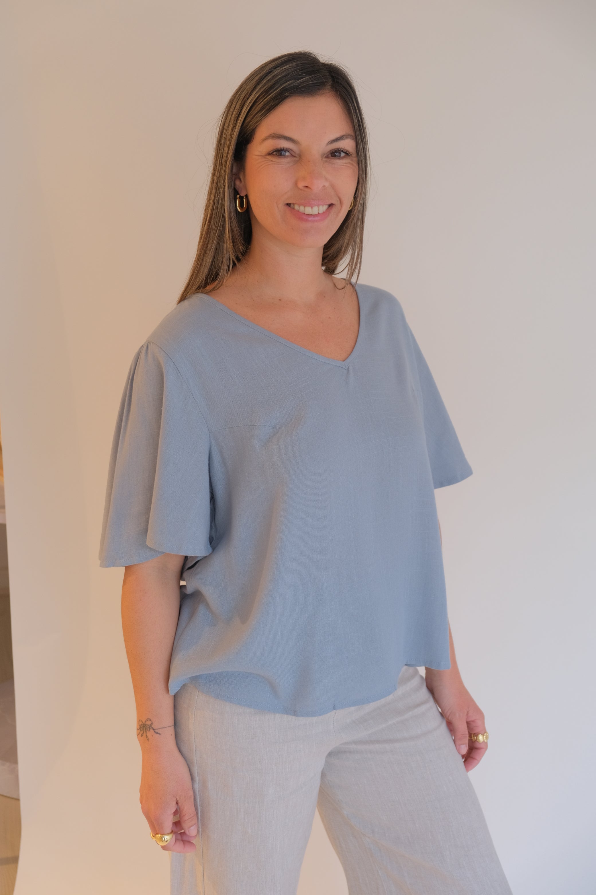 Blusa volado jean Cápsula
