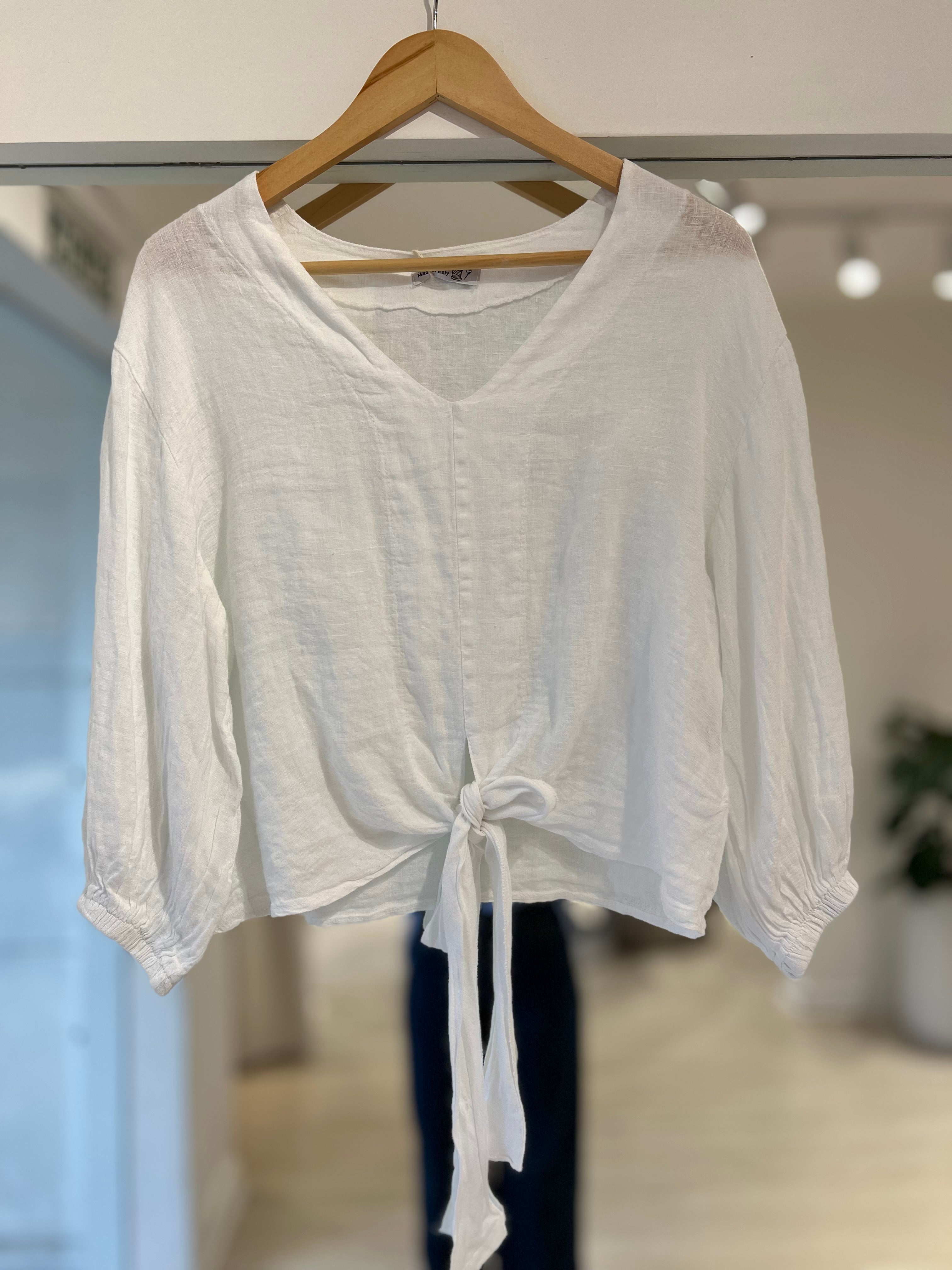 Blusa nudo blanca