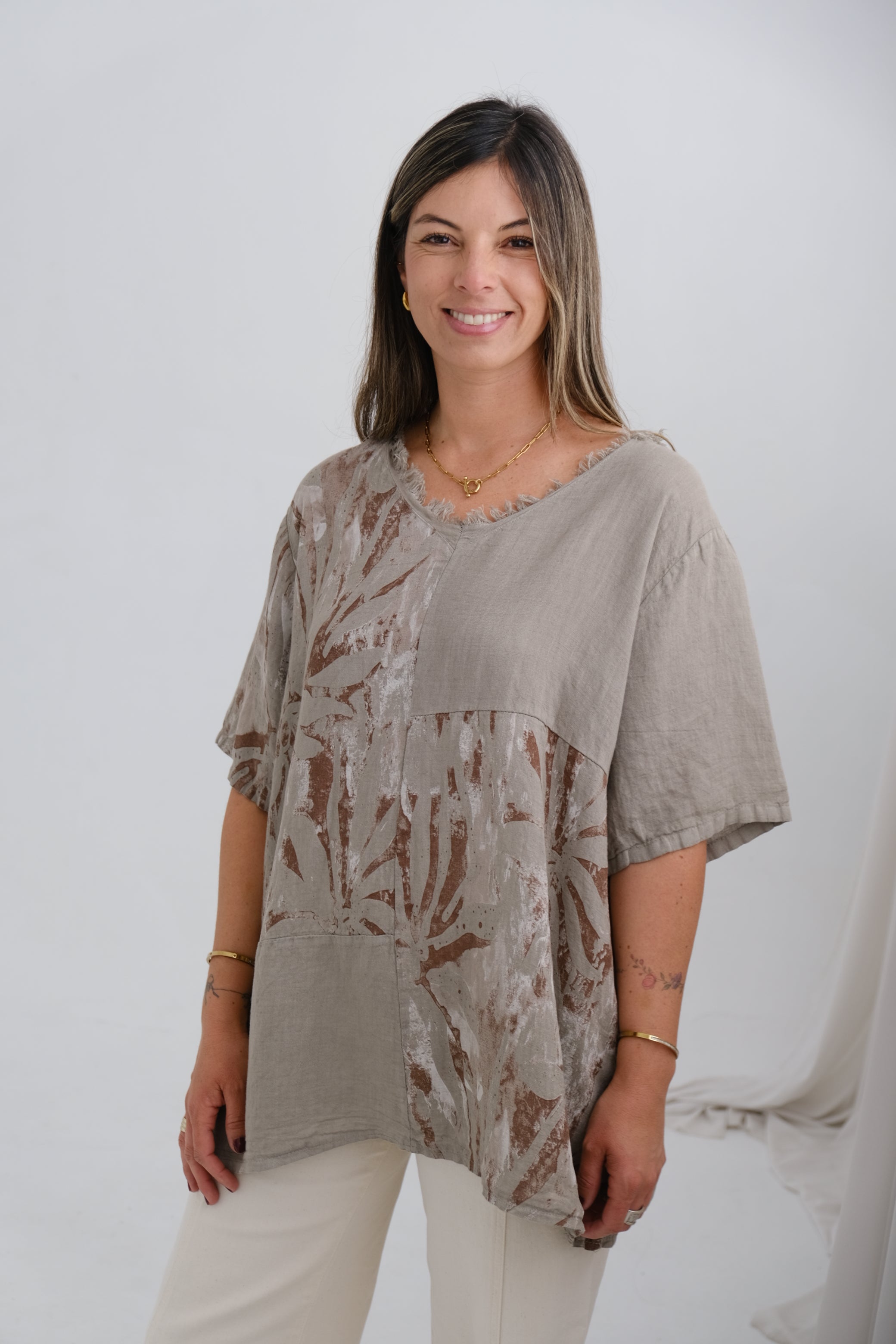 Blusa Magnolia Visón