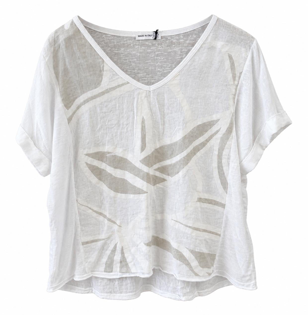 Remera Garzón estampa beige