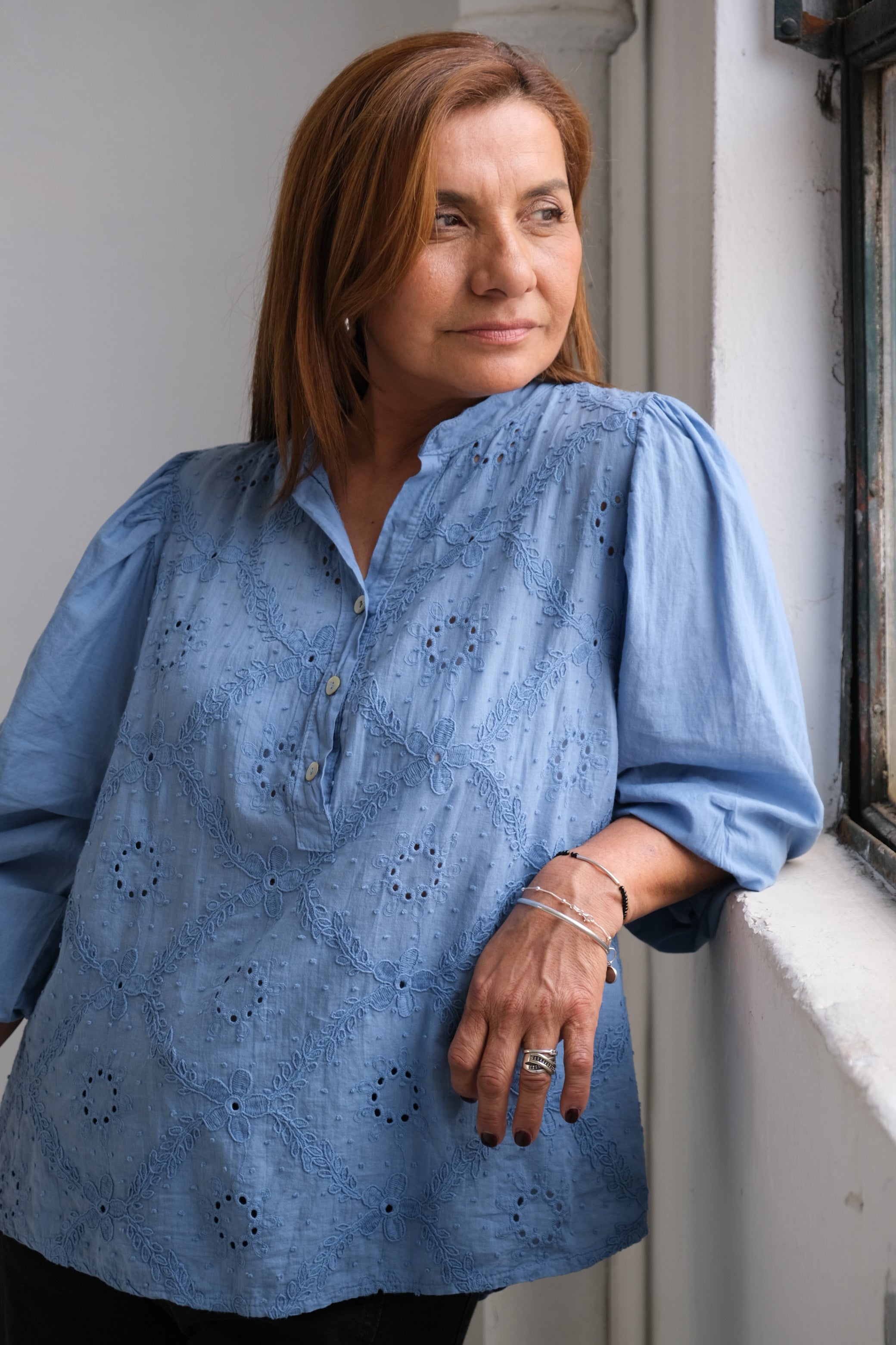 Blusa Madrid Celeste Jean