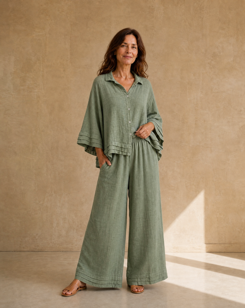 Camisa Gala Verde Seco