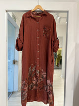 Vestido Marea terracota
