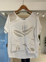 blusa Garzón estampa beige