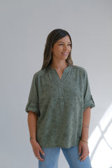Blusa Gardenia Verde Seco