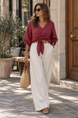 Blusa Nudo bordo