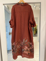 Vestido Marea terracota