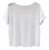 Remera Garzón flores verde