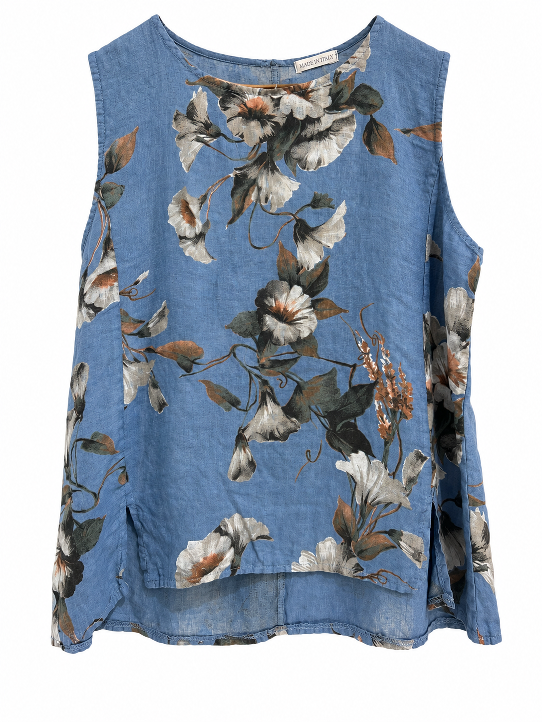 Musculosa Gina azul jean