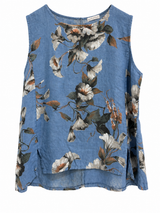 musculosa Gina azul jean