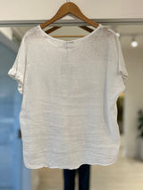 blusa Garzón estampa beige