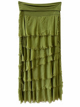 Pollera muna verde pistacho