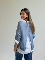Sweater 3 en 1 celeste Jean