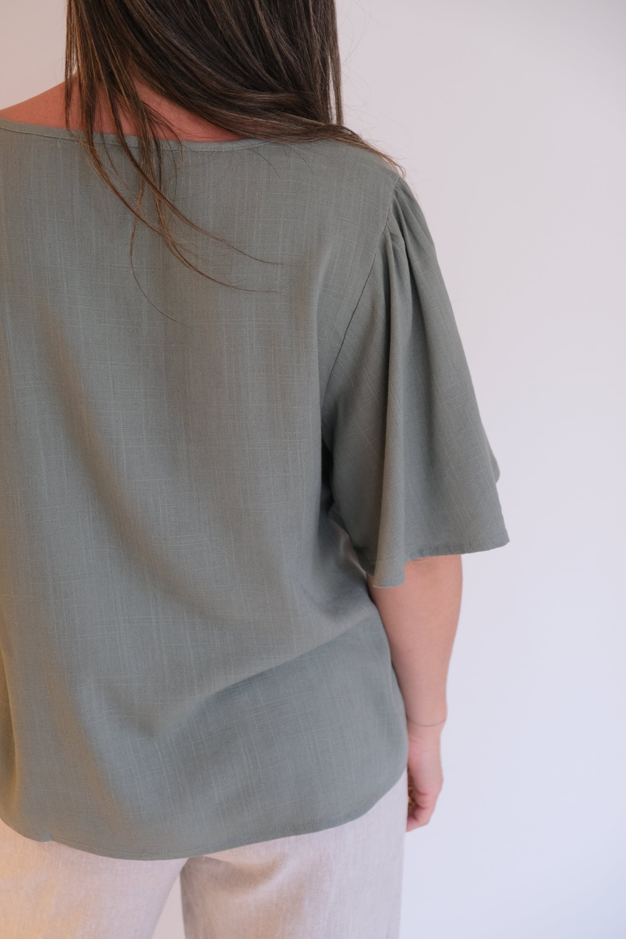 Blusa volado verde Cápsula