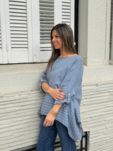 Blusa Acerra Celeste Jean