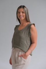 Musculosa Betiana Verde Seco