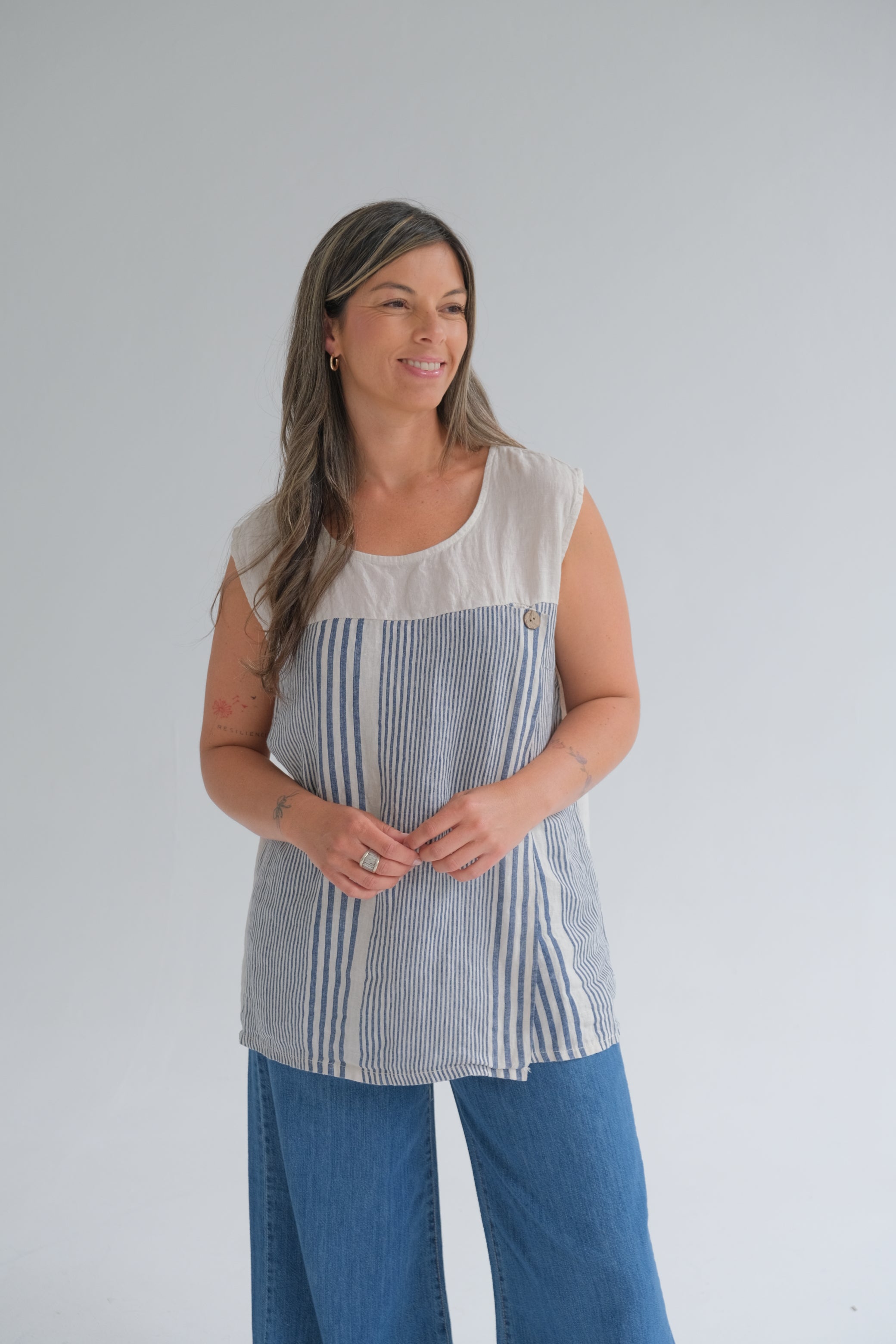 Musculosa Rayas Blanca