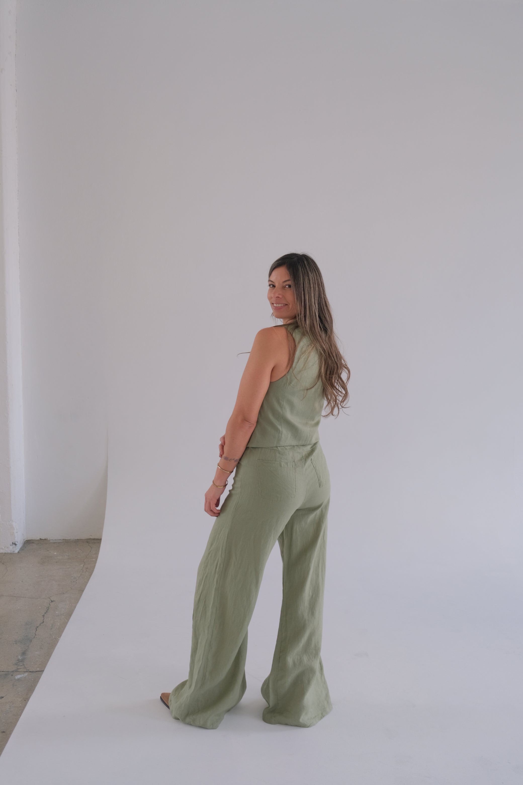 Pantalón Bruna Verde Seco CÁPSULA