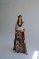 Falda Flora Chocolate