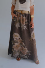 Falda Flora Chocolate