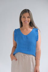 Musculosa Betiana Azul Francia