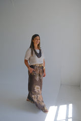 Falda Flora Chocolate